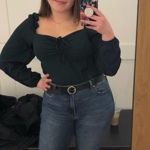 Like new dark green blouse